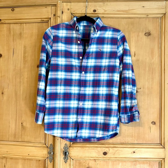 3 for $15 Vineyard Vines Boy’s Plaid Button-Up Shirt (Lightweight Flannel) - Picture 1 of 6